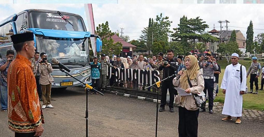 Wakil Bupati Sambut Kepulangan 393 Jamaah Haji Lampung Utara