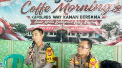 Secangkir Kopi, Bahas Kamtibmas: Kapolres Waykanan Bangun Komunikasi dengan PJS