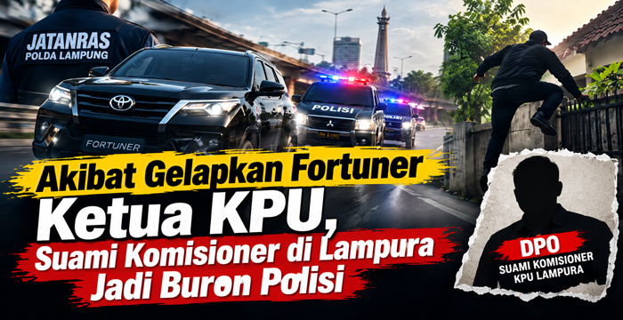 Akibat Gelapkan Fortuner Ketua KPU, Suami Komisioner di Lampura Jadi Buron Polisi