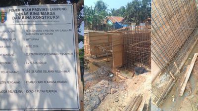 Proyek Jembatan Rp2,27 Miliar di Beringinjaya, Jadi Sorotan